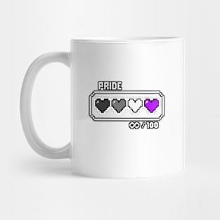 Asexual Pride Videogame Life Bar Hearts Mug